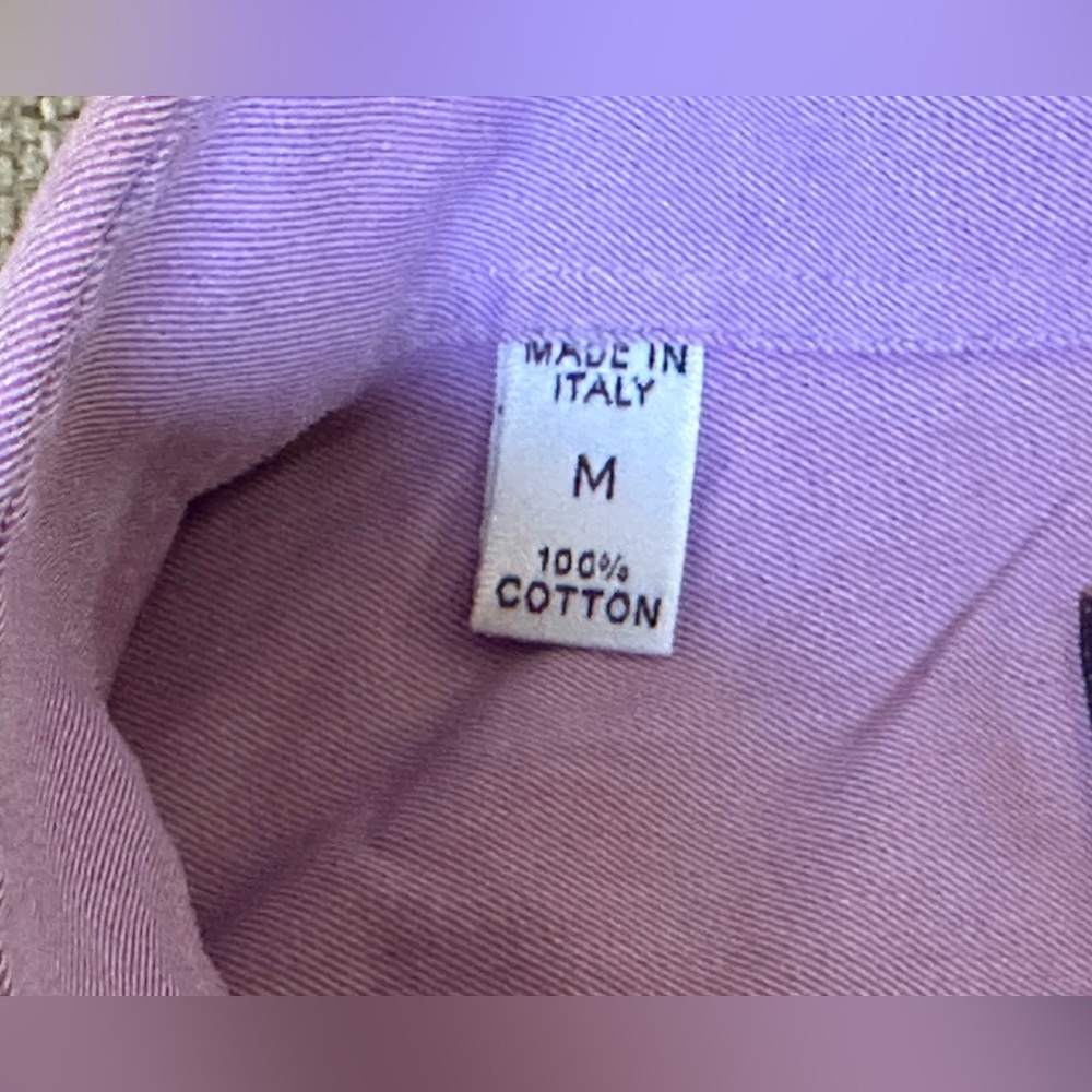 Ralph Lauren Purple Label Lavender 100% Cotton Button Down Men’s Shirt Size M - Picture 6 of 14
